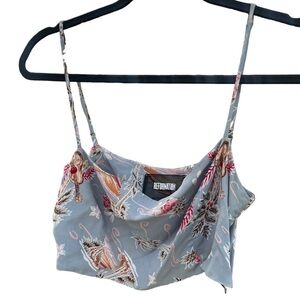 🍍RARE REFORMATION Pineapple Hut Tropical Tiki Cami Crop Top Size 6/Small